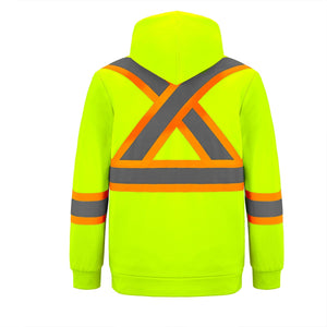CX2 L01380 Infinity Hi-Vis Full Zip Detachable Hood Hoodie - supplier garment view 6