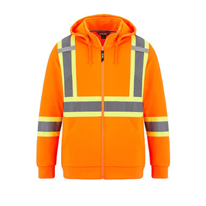 CX2 L01380 Infinity Hi-Vis Full Zip Detachable Hood Hoodie - supplier garment view 3