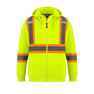 CX2 L01380 Infinity Hi-Vis Full Zip Detachable Hood Hoodie - supplier garment view 5