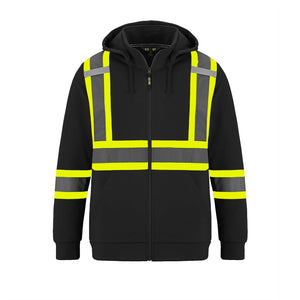 CX2 L01380 Infinity Hi-Vis Full Zip Detachable Hood Hoodie - supplier garment view 1