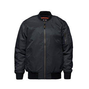 CX2 L09300 men's insulated bomber jacket in Black — front view