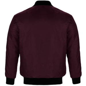 CX2 L09300 men's insulated bomber jacket in Burgundy — back view