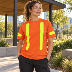 CX2 S05933 Sentry Cotton Safety T-Shirt in Orange - lifestyle view