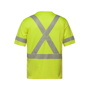 CX2 S05980 Lumen Hi-Vis Segmented-Stripe T-Shirt - supplier garment view 7