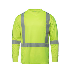 CX2 S05982 Volt Hi-Vis Segmented-Stripe Long Sleeve T-Shirt - supplier garment view 1