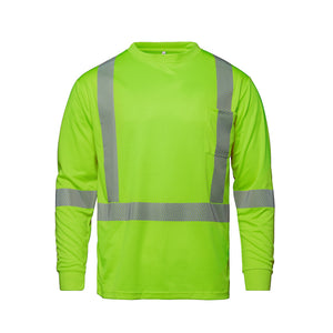 CX2 S05982 Volt Hi-Vis Segmented-Stripe Long Sleeve T-Shirt - supplier garment view 4