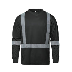 CX2 S05982 Volt Hi-Vis Segmented-Stripe Long Sleeve T-Shirt - supplier garment view 6