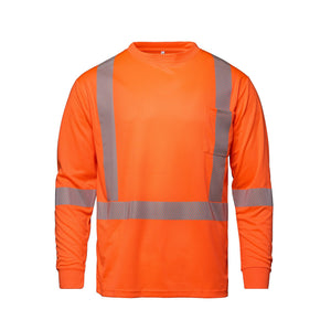 CX2 S05982 Volt Hi-Vis Segmented-Stripe Long Sleeve T-Shirt - supplier garment view 8