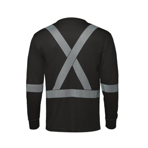 CX2 S05982 Volt Hi-Vis Segmented-Stripe Long Sleeve T-Shirt - supplier garment view 7