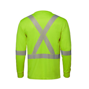 CX2 S05982 Volt Hi-Vis Segmented-Stripe Long Sleeve T-Shirt - supplier garment view 5