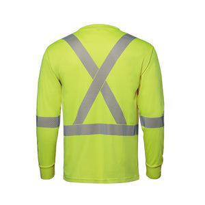 CX2 S05982 Volt Hi-Vis Segmented-Stripe Long Sleeve T-Shirt - supplier garment view 3