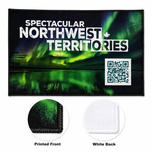 Sports towel printed edge to edge with sample photographic artwork