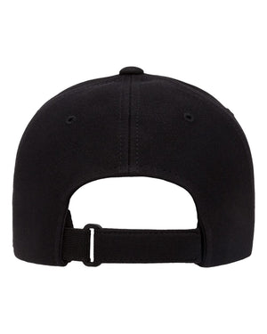 Flexfit 110P 110® Cool & Dry Mini-Piqué Cap in Black — back view