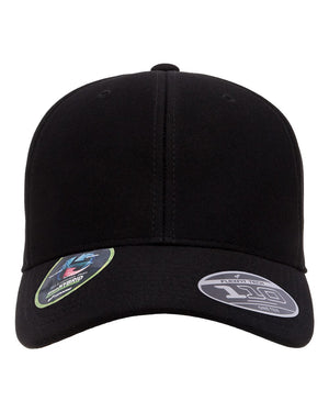 Flexfit 110P 110® Cool & Dry Mini-Piqué Cap in Black — front view