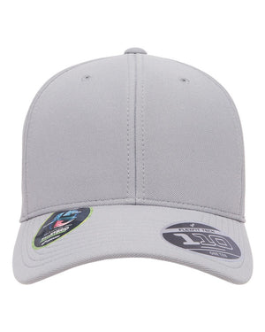 Flexfit 110P 110® Cool & Dry Mini-Piqué Cap in Silver — front view