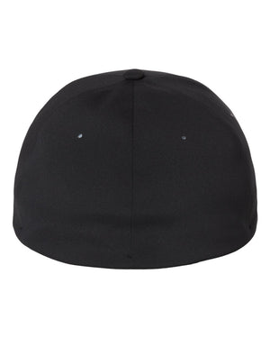 Flexfit 180 Delta® Seamless Cap in Black — back view