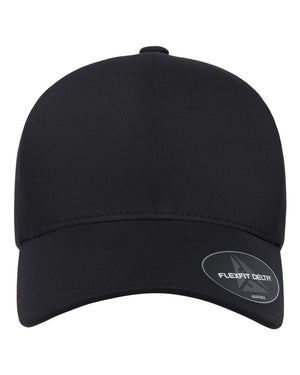 Flexfit 180AP Delta® Snapback Perforated Cap in Black — front view