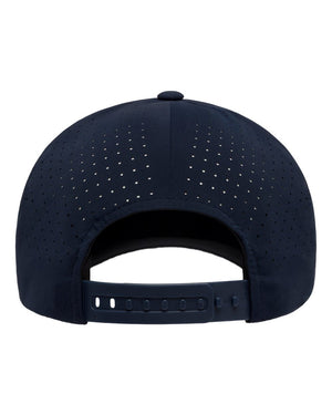 Flexfit 180AP Delta® Snapback Perforated Cap in Navy — back view