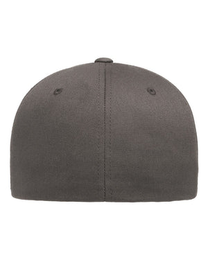 Flexfit 5001 V-Flexfit® Cotton Twill Cap in Dark Grey — back view