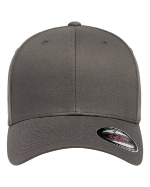 Flexfit 5001 V-Flexfit® Cotton Twill Cap in Dark Grey — front view