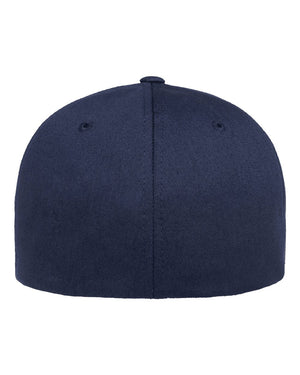Flexfit 5001 V-Flexfit® Cotton Twill Cap in Navy — back view