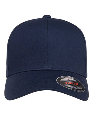 Flexfit 5001 V-Flexfit® Cotton Twill Cap in Navy — front view