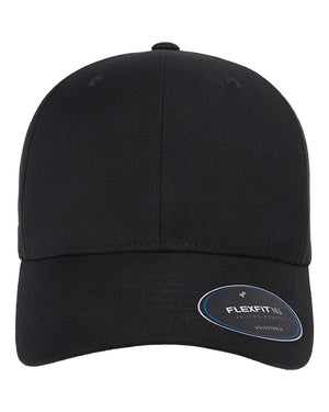 Flexfit 6110NU NU® Adjustable Cap in Black — front view