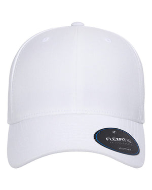 Flexfit 6110NU NU® Adjustable Cap in White — front view