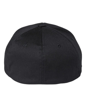 Flexfit 6277Y Youth Cotton Blend Cap in Black — back view