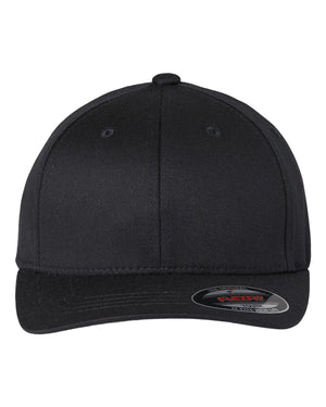 Flexfit 6277Y Youth Cotton Blend Cap in Black — front view