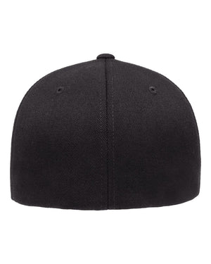 Flexfit 6477 Wool-Blend Cap in Black — back view