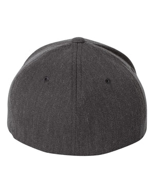 Flexfit 6477 Wool-Blend Cap in Dark Heather — back view