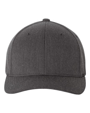 Flexfit 6477 Wool-Blend Cap in Dark Heather — front view