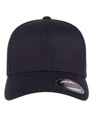 Flexfit 6477 Wool-Blend Cap in Dark Navy — front view