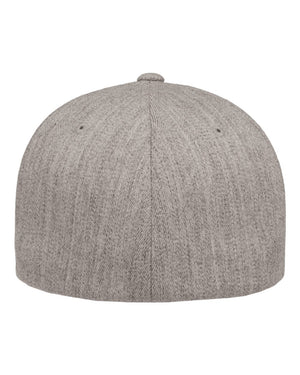 Flexfit 6477 Wool-Blend Cap in Heather Grey — back view