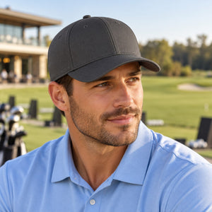 Flexfit 6597 Cool & Dry Sport Cap in Grey — lifestyle view