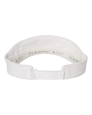 Flexfit 8110 110® Performance Visor in White — back view