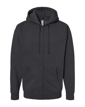 Independent Trading Co. IND4000Z in Charcoal Heather, supplier front view