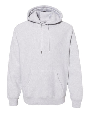 Independent Trading Co. IND5000P Legend heavyweight hoodie in Grey Heather, supplier front view