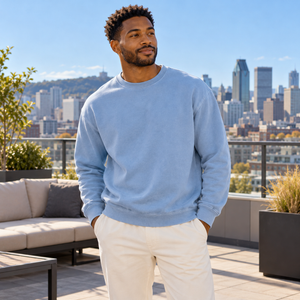Independent Trading Co. PRM3500 in Pigment Light Blue, premium everyday lifestyle styling