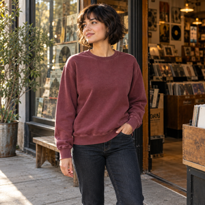 Independent Trading Co. PRM3500 in Pigment Maroon, premium everyday lifestyle styling