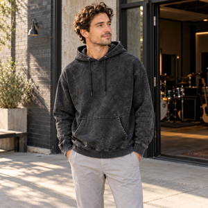 Independent Trading Co. PRM4500MW in Black mineral wash, premium everyday lifestyle styling