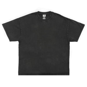 Just Like Hero HERO-300 unisex heavy oversized t-shirt in Acid Black, front view