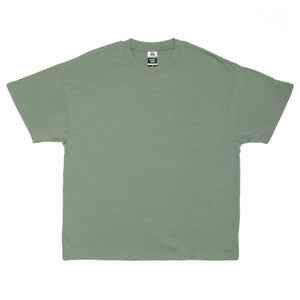 Just Like Hero HERO-300 unisex heavy oversized t-shirt in Dusty Green, front view