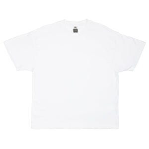 Just Like Hero HERO-300 unisex heavy oversized t-shirt in White, front view