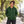 Just Like Hero HERO-3020 Unisex Full Zip Hoodie in Forest Green, lifestyle view on an adult model