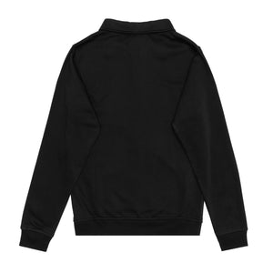 Just Like Hero HERO-4020 unisex quarter zip sweatshirt in Black, back view