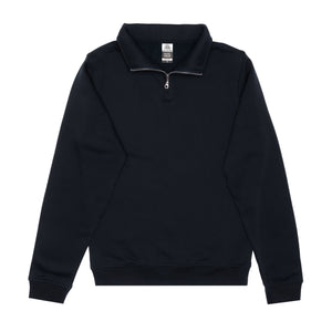 Just Like Hero HERO-4020 unisex quarter zip sweatshirt in Navy Blue, front view