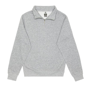 Just Like Hero HERO-4020 unisex quarter zip sweatshirt in Sport Grey, front view