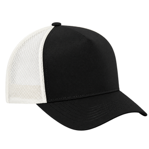 KOI1836 matte 5-panel trucker cap in Onyx/Bone